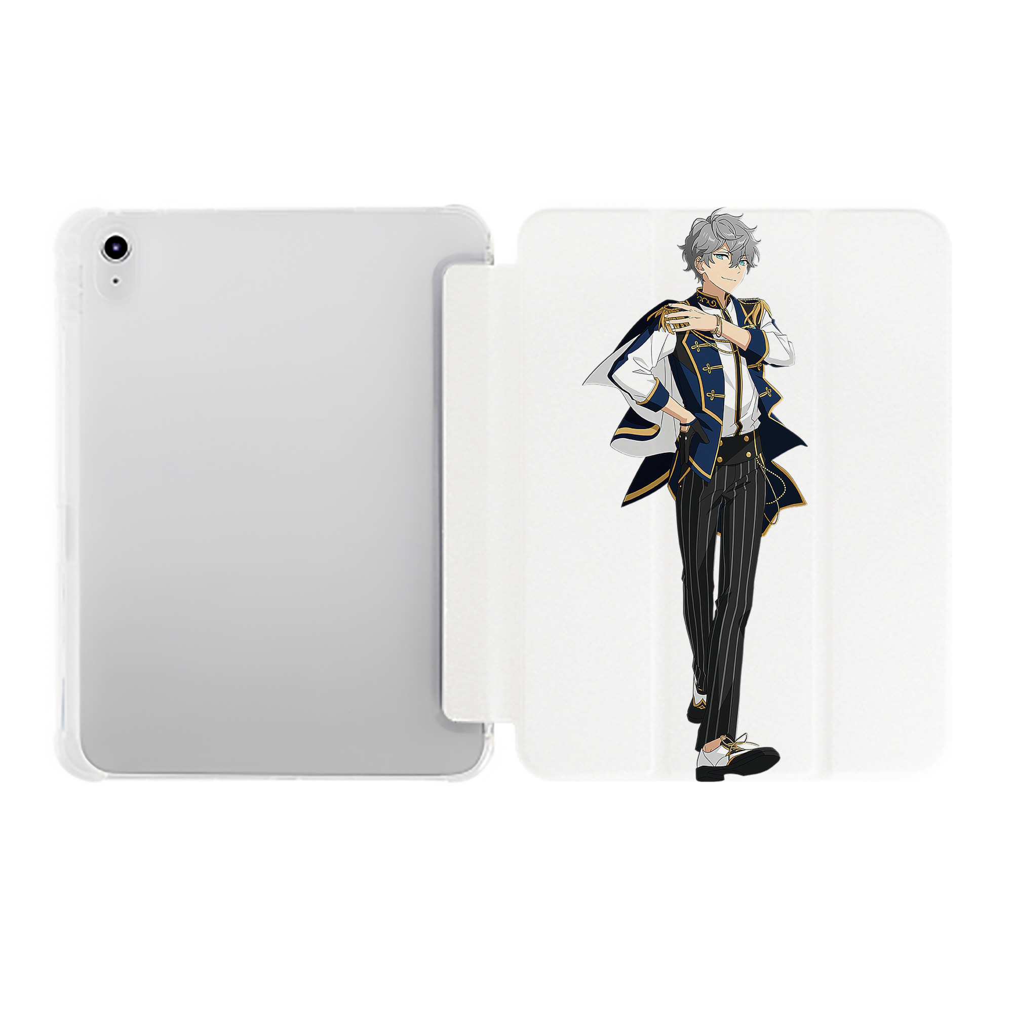 （画像用） あんさんぶるスターズ! Ensemble Stars IPad ケース ペン収納付き 三つ折りスタンド PUレザー×シリコン 対応機種9.5/10.5/10.9インチ